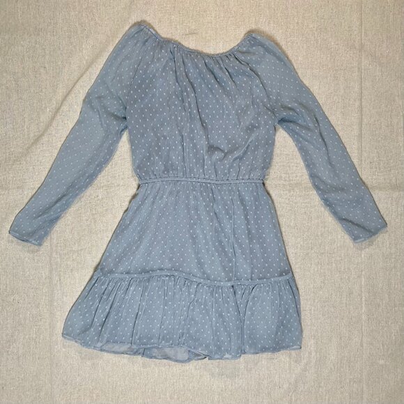 H&M Divided Pigeon Blue Flounced Dress - Size 6 - Picture 4 of 12